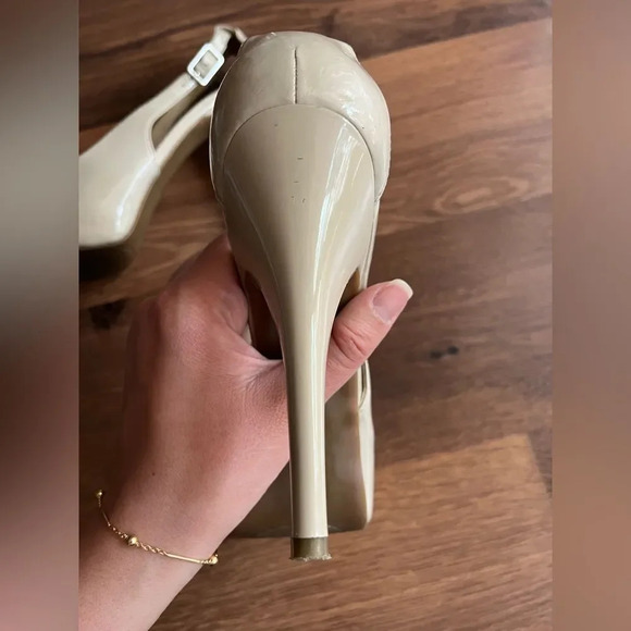 Guess Peeptoe High Heels in Nude - Picture 9 of 14